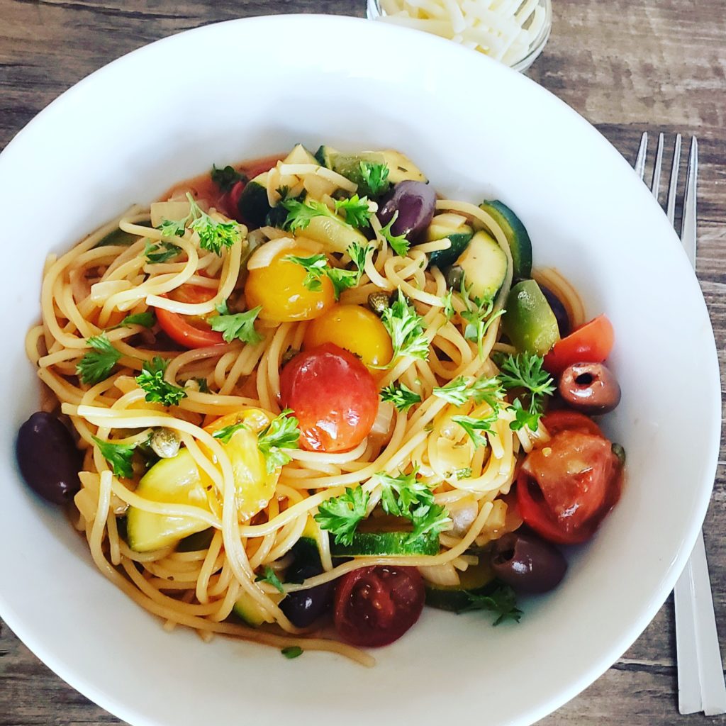 Spaghetti Aux Tomates Cerises Et Olives One Pot Les Saveurs De Marie